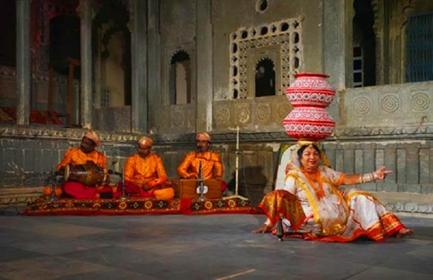 Kathputli puppet collection display